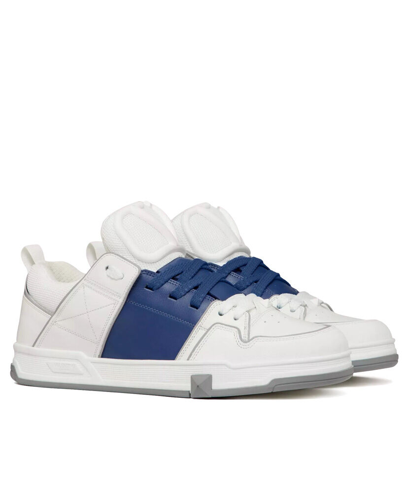 (1:1 replica) Valentino Unisex Open Skate Calfskin And Fabric Sneaker