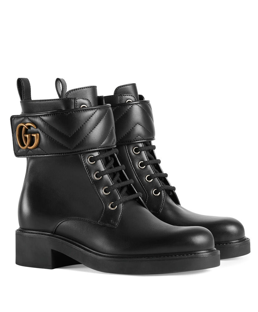 (1:1 replica) Gucci Women s Ankle Boot With Double G 670397 Black