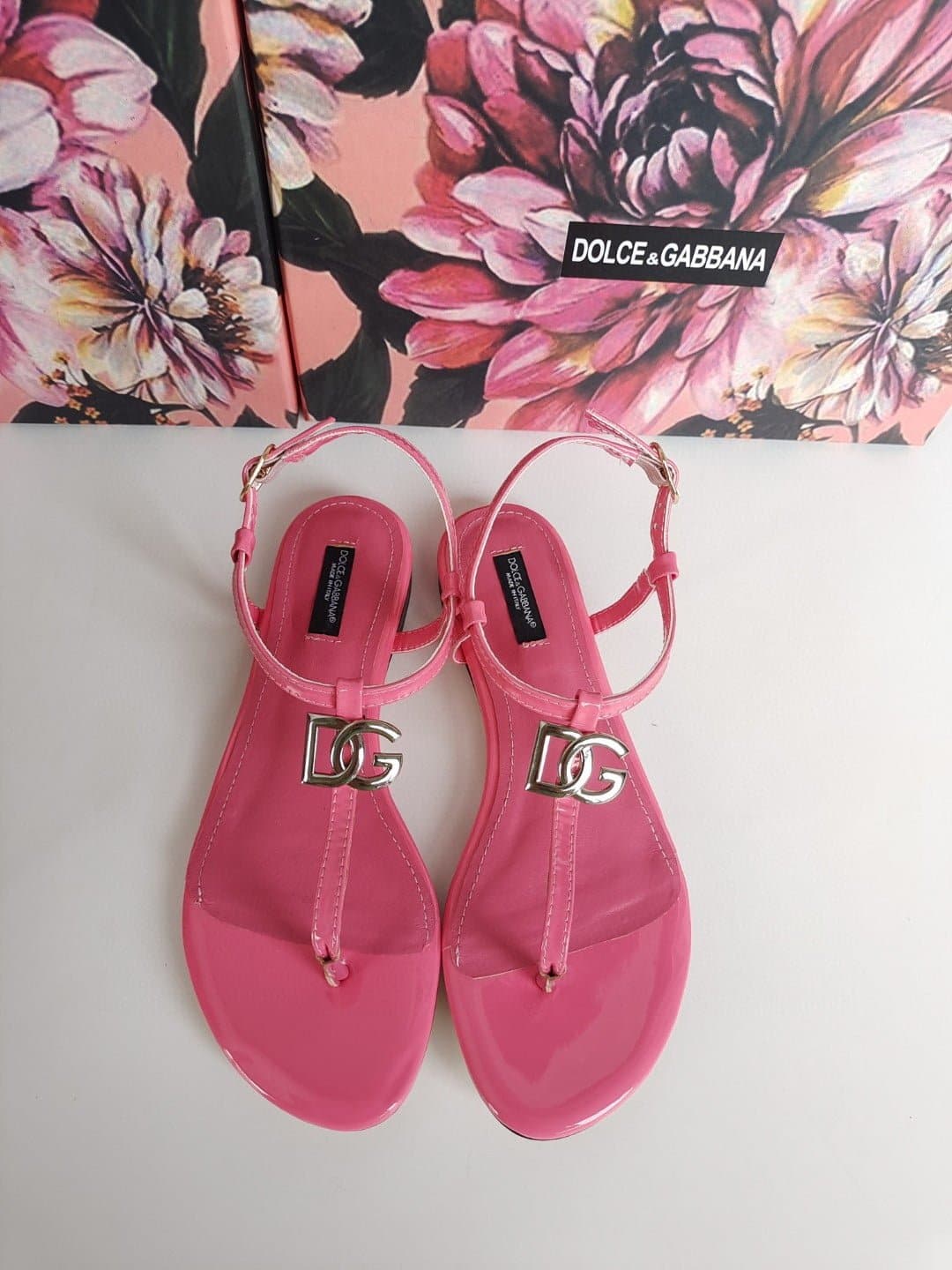 (1:1 replica) Dolce Gabbana Nappa DG Sandals Pink For Women DG Shoes