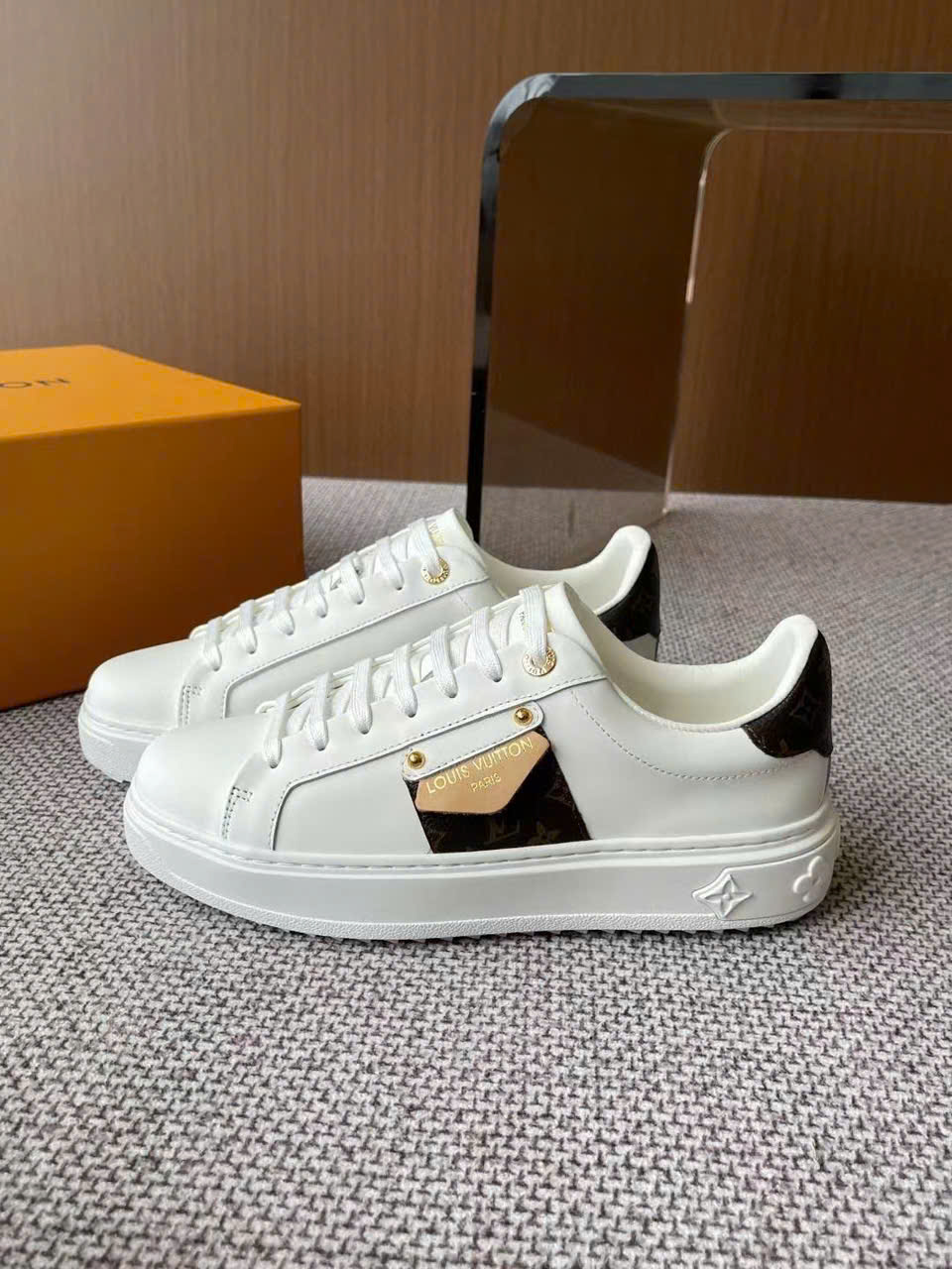 (1:1 replica) Louis Vuitton Monogram Cherry Blossoms Sneaker Shoes