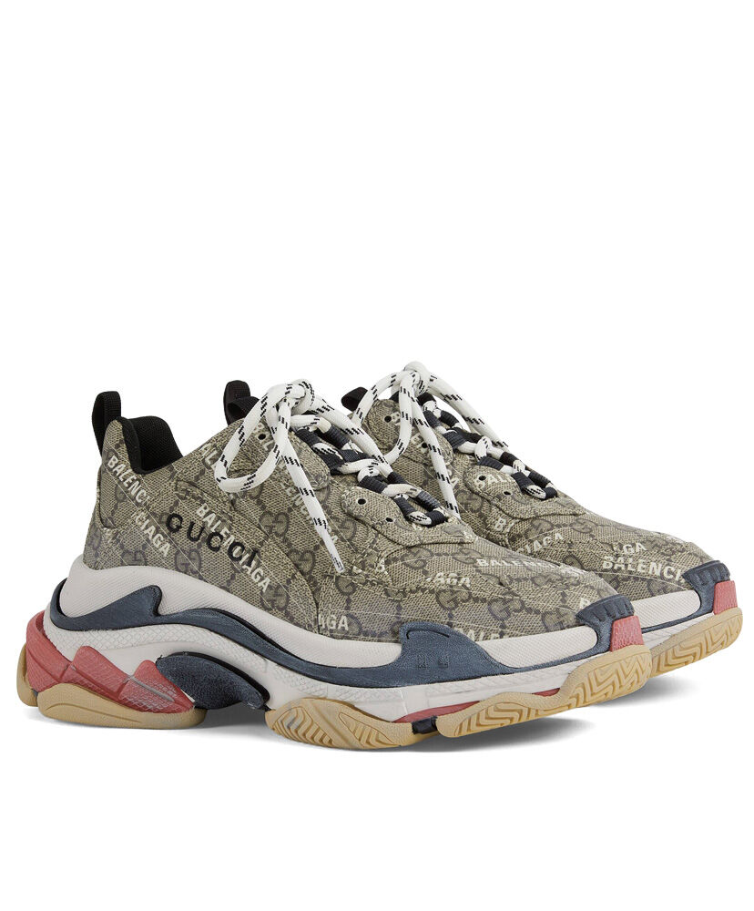 (1:1 replica) Gucci Unisex The Hacker Project Triple S Sneaker 677192 Coffee