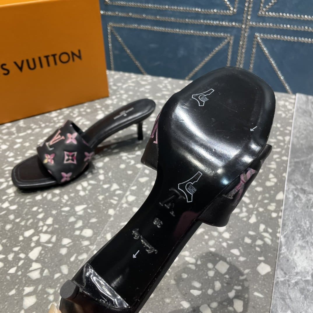 (1:1 replica) Louis Vuitton Women s Revival Mule Black For Women LV