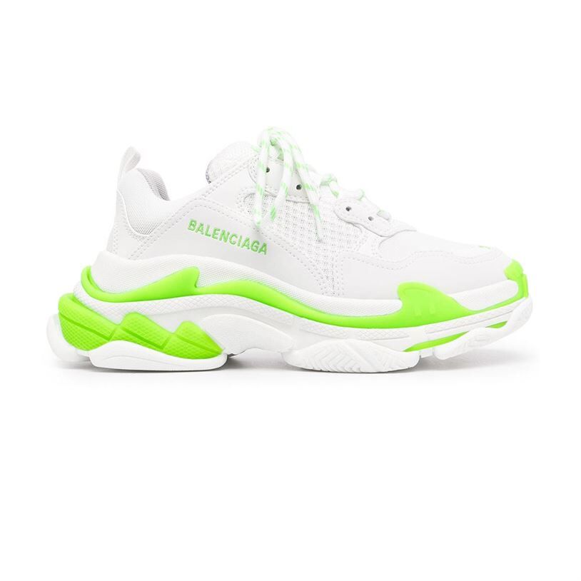 (1:1 replica) BALENCIAGA TRIPLE S 1.0 SNEAKERS IN WHITE AND GREEN BLA022