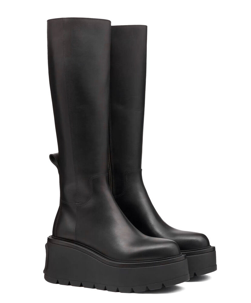 (1:1 replica) Valentino Women s Uniqueform Calfskin Boot 85 MM Black
