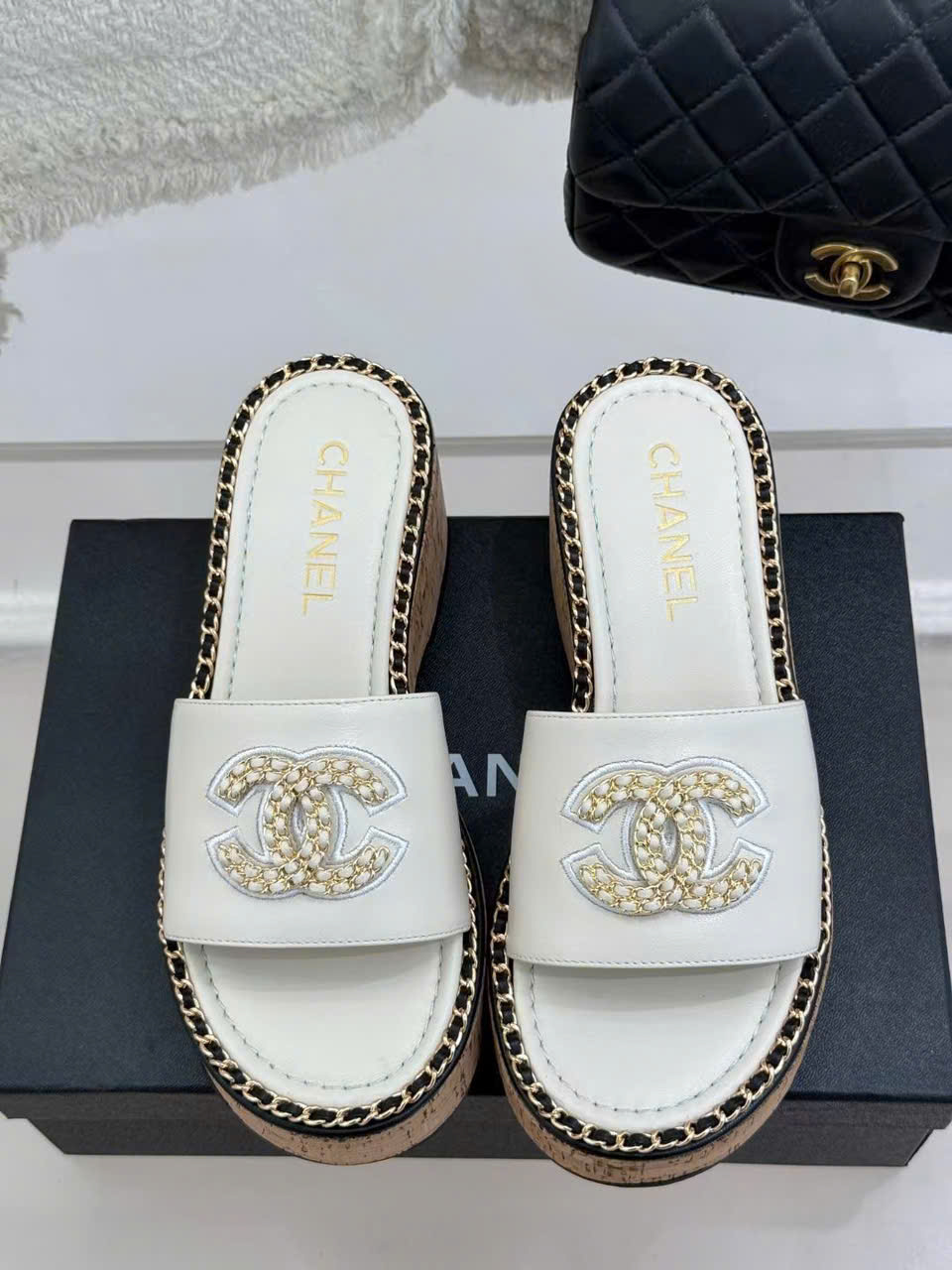 (1:1 replica) Chanel C Logo Women s Wedge Sandals New Arrival