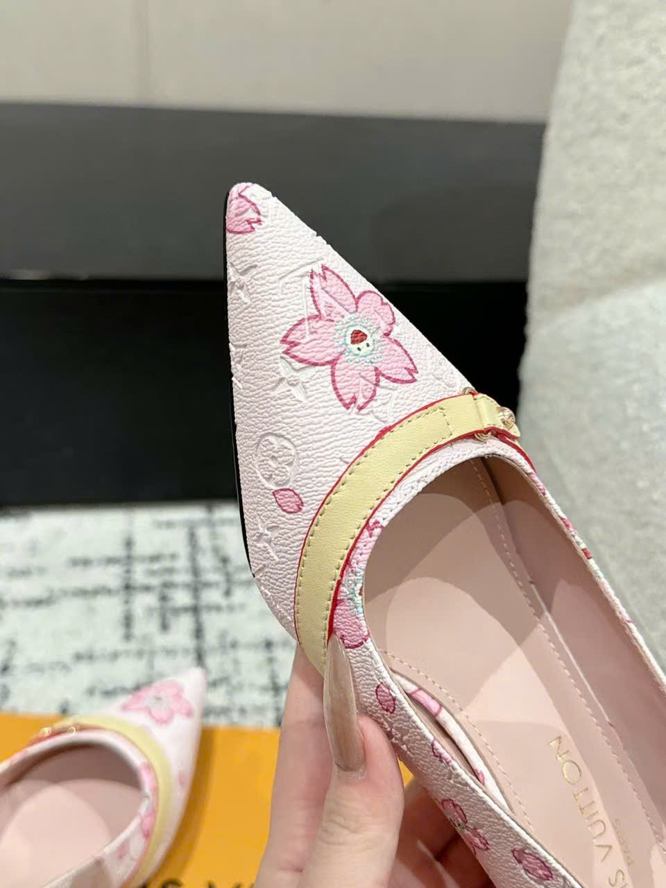 (1:1 replica) Louis Vuitton X Takashi Murakami Slingback Shoes 4.5cm