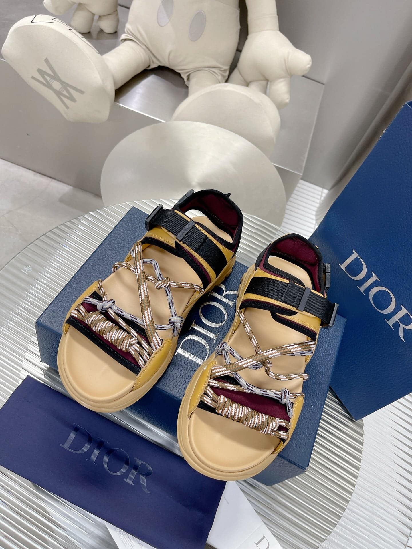 (1:1 replica) Christian Dior Women s Dior H-Town Sandal Yellow For Women CD