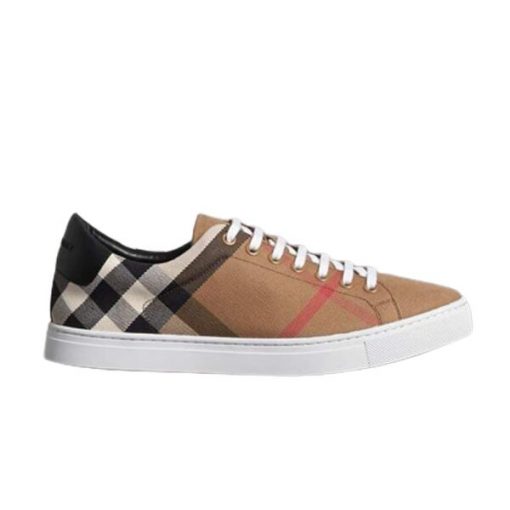 (1:1 replica) BURBERRY HOUSE CHECK LEATHER LOW-TOP SNEAKER BBR013