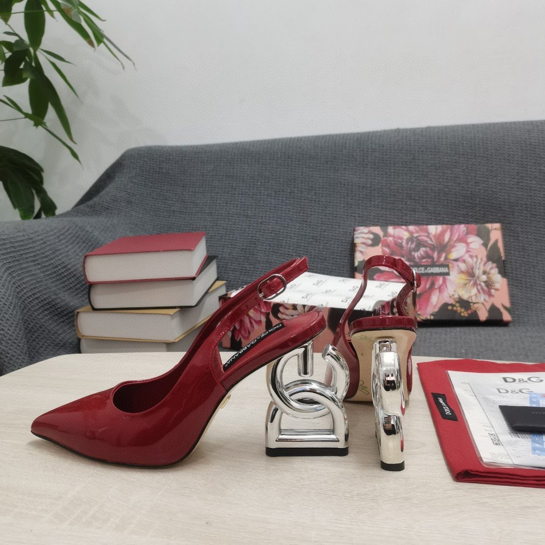 (1:1 replica) Dolce Gabbana Satin Sandals With 3.5 Heel Red For Women DG Shoes