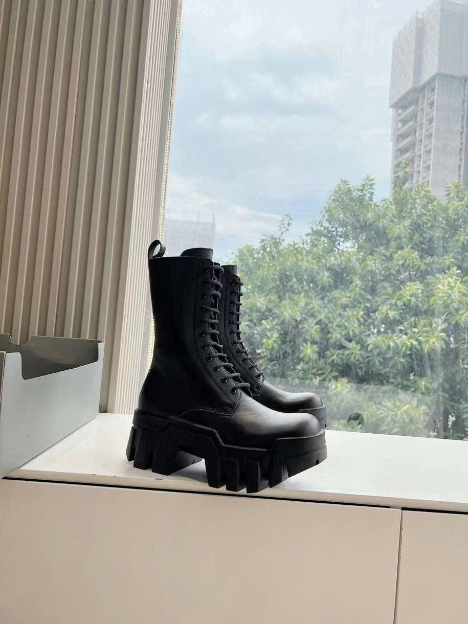 (1:1 replica) Baleciaga Bulldozer Lace-Up Unisex Ankle Boots