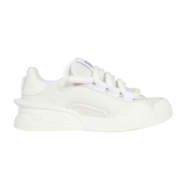 (1:1 replica) DOLCE GABBANA MIXED-MATERIAL PORTOFINO SNEAKERS IN WHITE – DG036