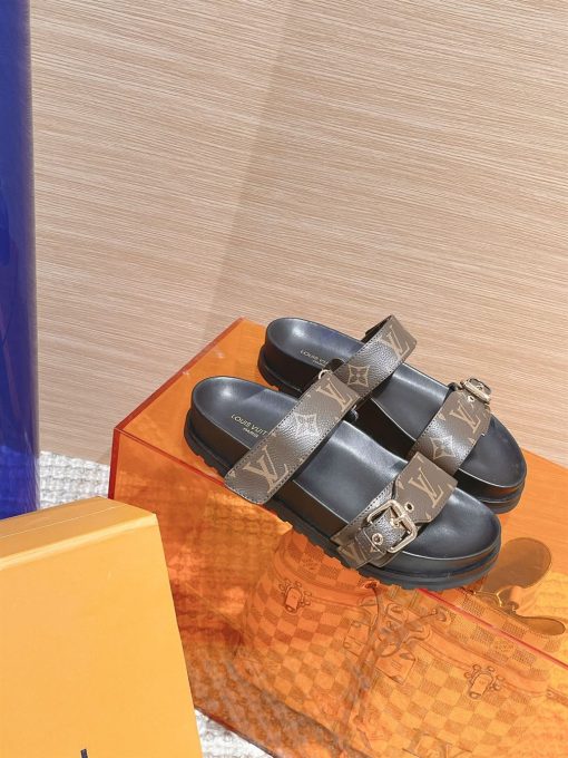 (1:1 replica) LOUIS VUITTON BOM DIA FLAT COMFORT MULE LVSD017