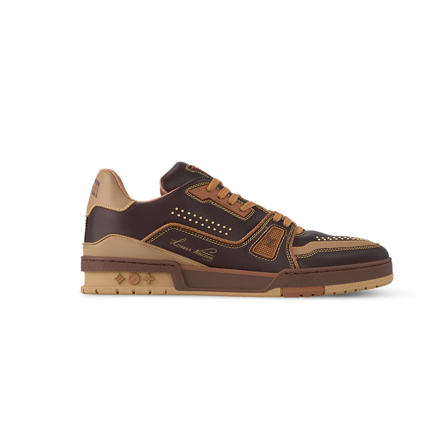 (1:1 replica) Louis Vuitton LV Trainer Marron Brown Sneaker LVS207