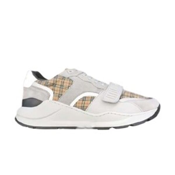 (1:1 replica) BURBERRY CHECK, SUEDE AND LEATHER SNEAKERS BBR009