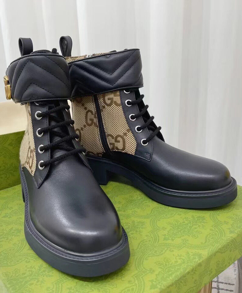(1:1 replica) Gucci Women s Ankle Boot With Double G 678984 Black