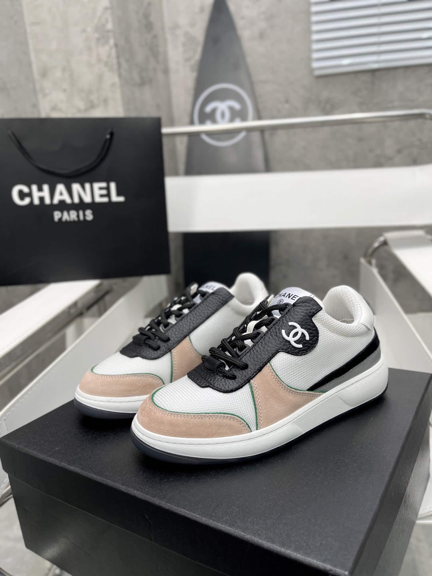 (1:1 replica) Chanel Sneakers White/Beige For Women, Women s Shoes