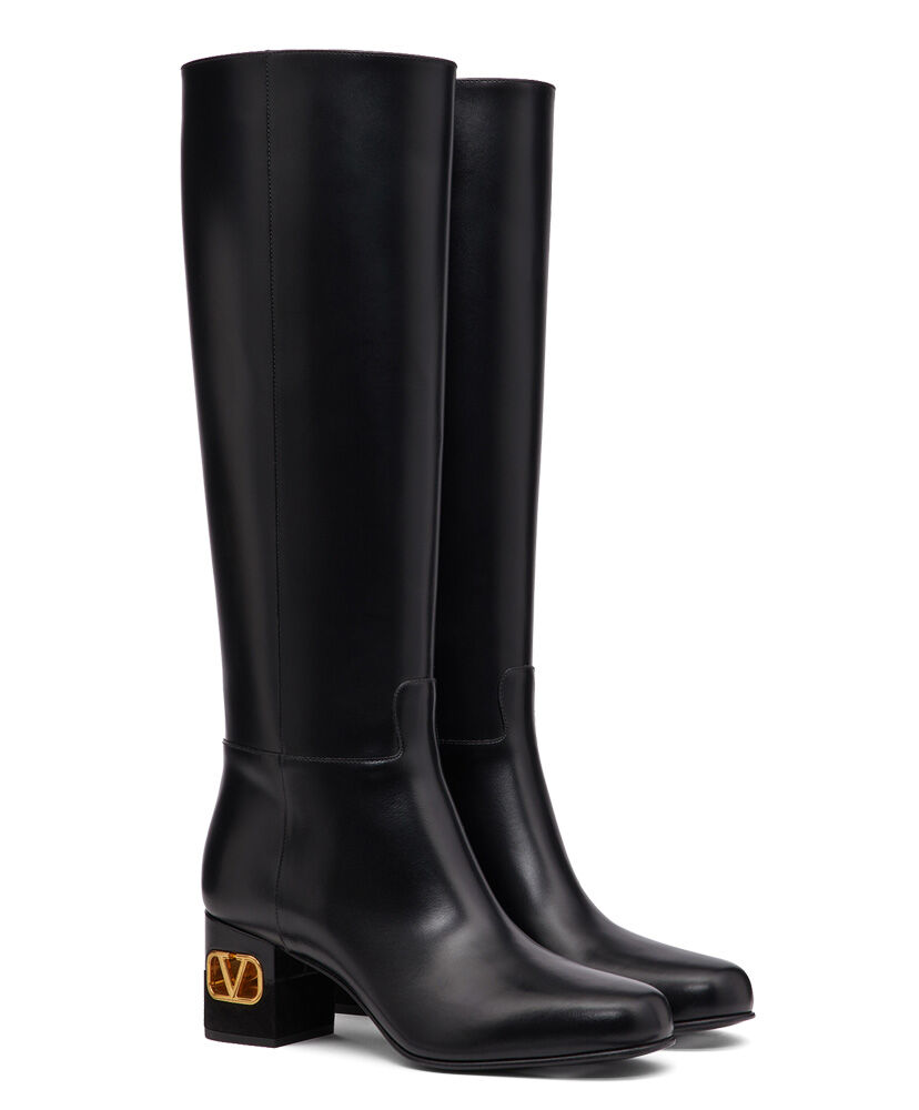 (1:1 replica) Valentino Garavani Heritage Calfskin Boot 60MM Black