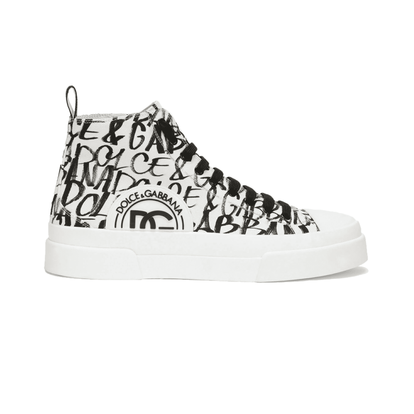 (1:1 replica) DOLCE GABBANA CANVAS PORTOFINO LIGHT MID-TOP SNEAKERS WITH DG LOGO PRINT – DG005