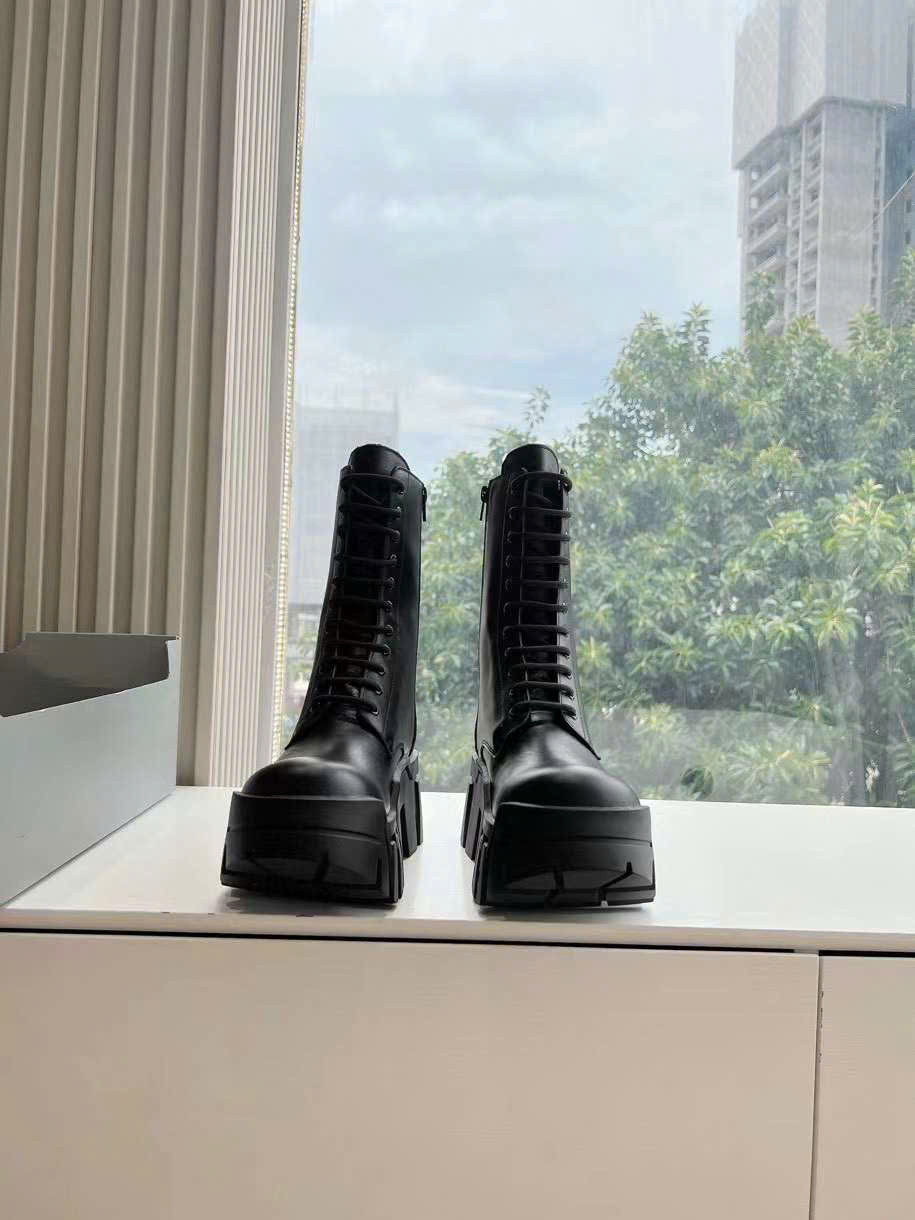 (1:1 replica) Baleciaga Bulldozer Lace-Up Unisex Ankle Boots