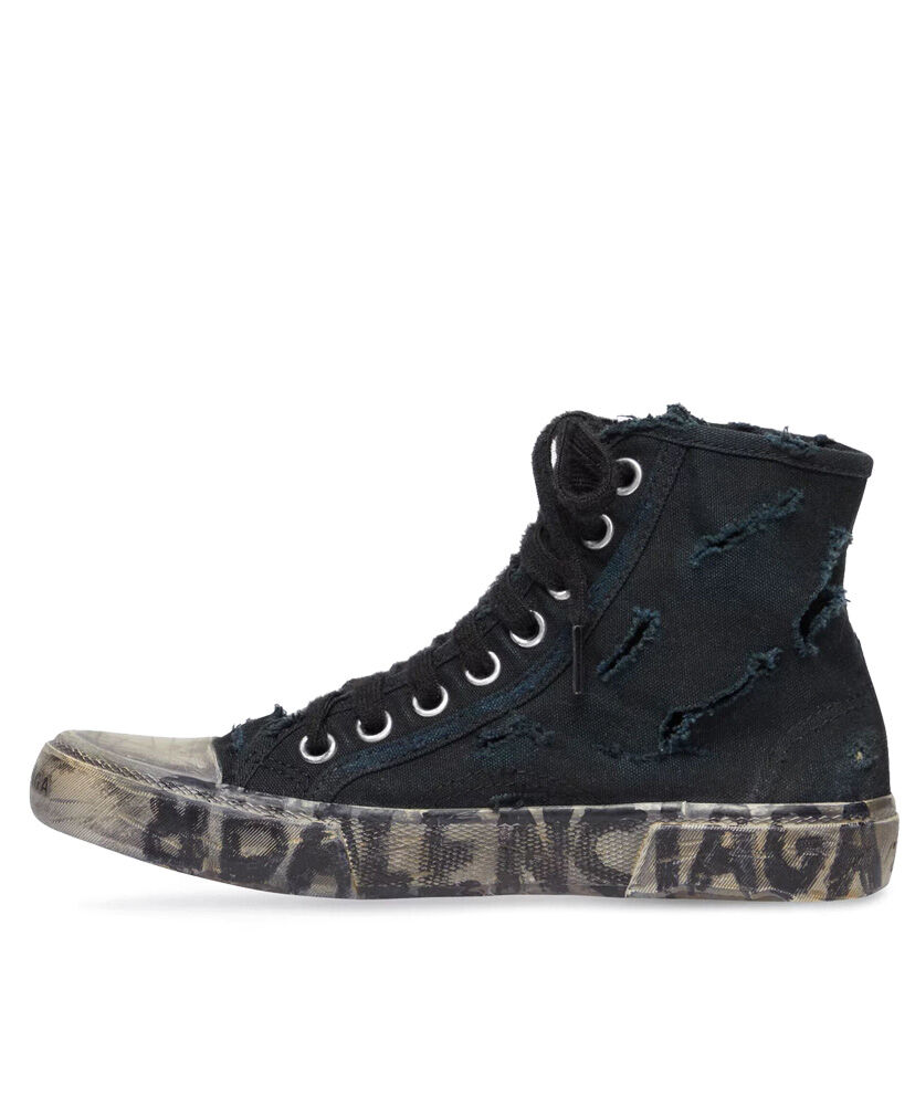 (1:1 replica) Balenciaga Unisex Paris High Top Trainers Full Destroyed