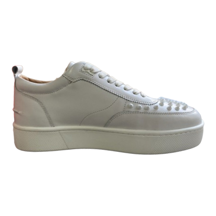 (1:1 replica) Christian Louboutin Happyrui Spikes White Sneaker CLS038