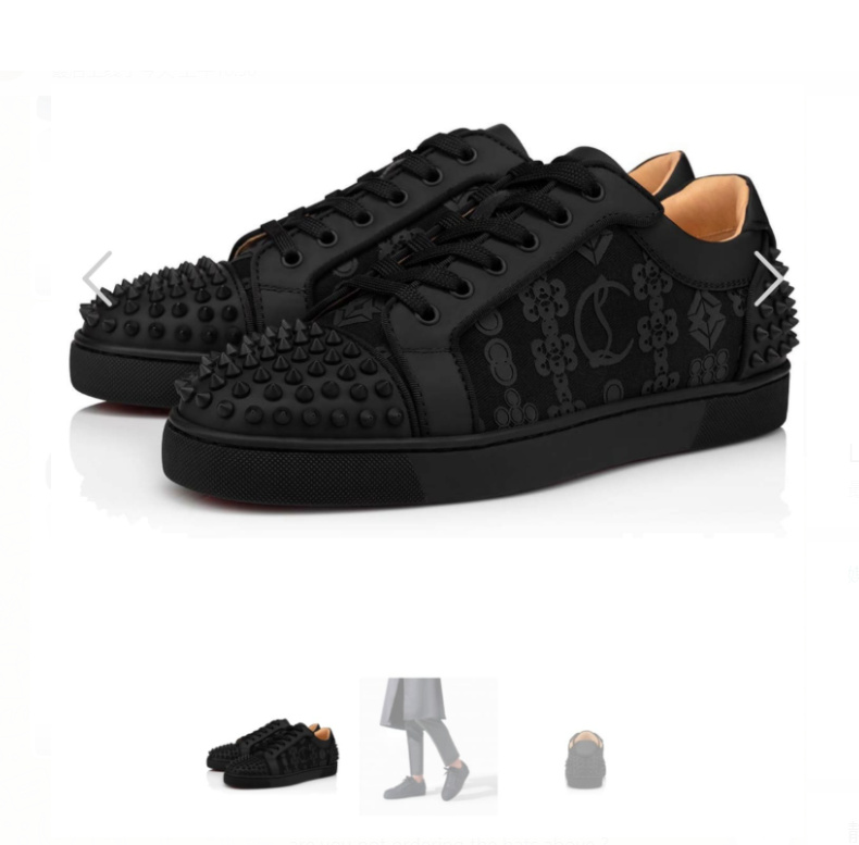 (1:1 replica) Christian Louboutin Louis Junior Spikes Orlato Sneakers