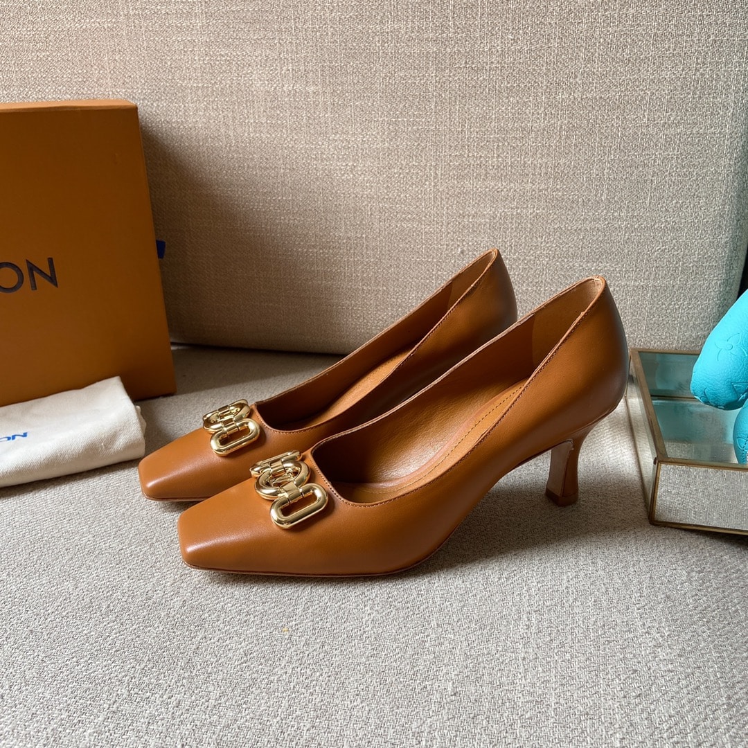 (1:1 replica) Louis Vuitton Women s Rotary Pump Brown For Women LV