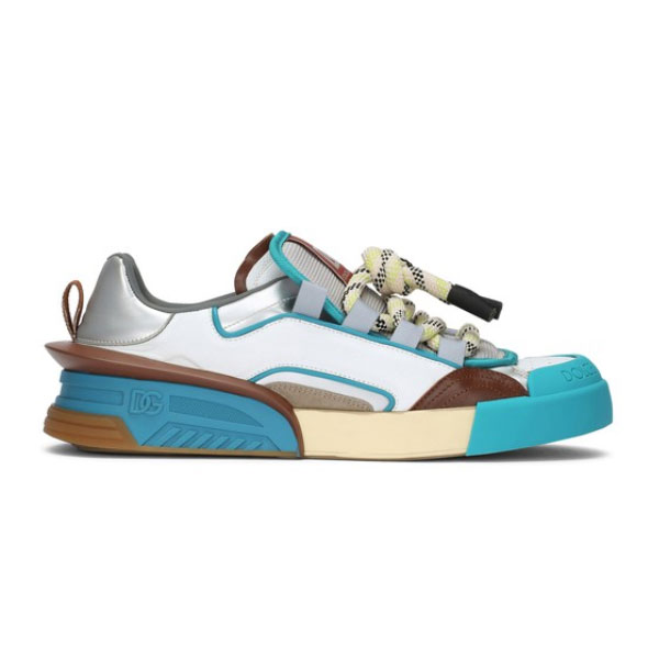 (1:1 replica) DOLCE GABBANA MIXED-MATERIAL PORTOFINO SNEAKERS IN MULTICOLOR – DG037