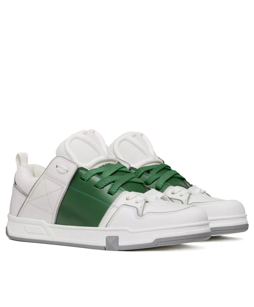 (1:1 replica) Valentino Unisex Open Skate Calfskin And Fabric Sneaker