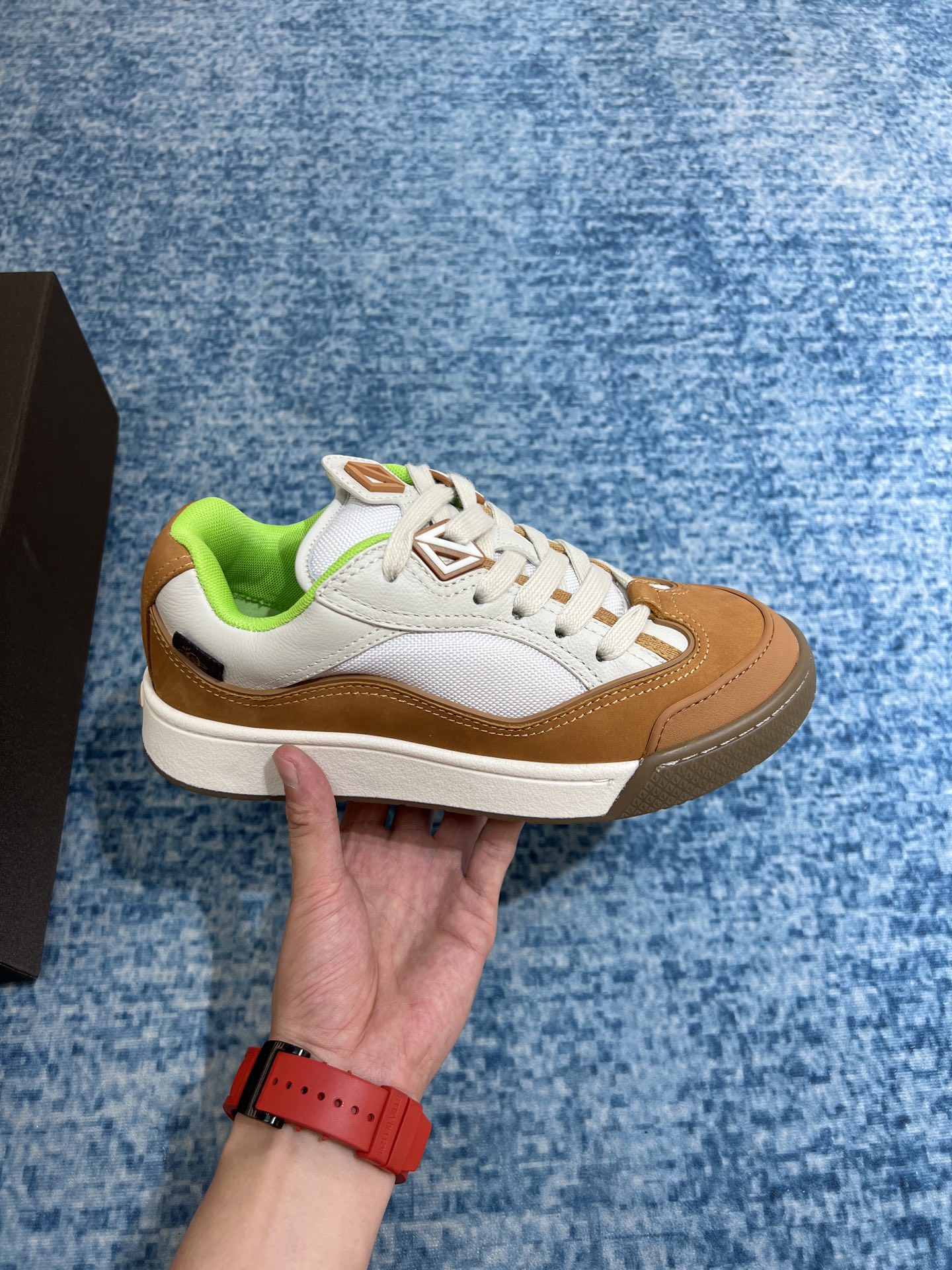 (1:1 replica) Christian Dior Women s B713 Sneaker Green And Brown For Women CD