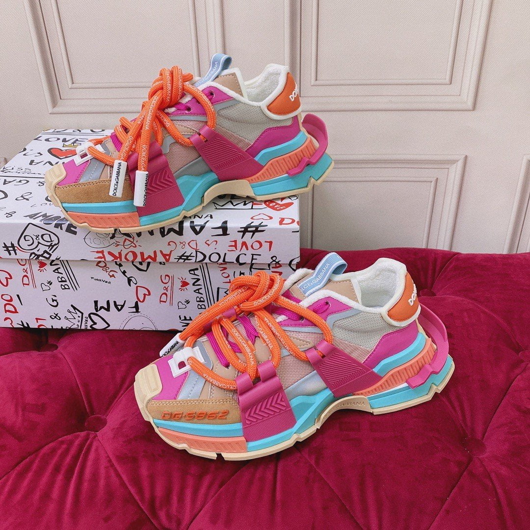 (1:1 replica) Dolce Gabbana Mixed-Material Space Sneakers Multicolour For Women DG Shoes CK1963AY02780995