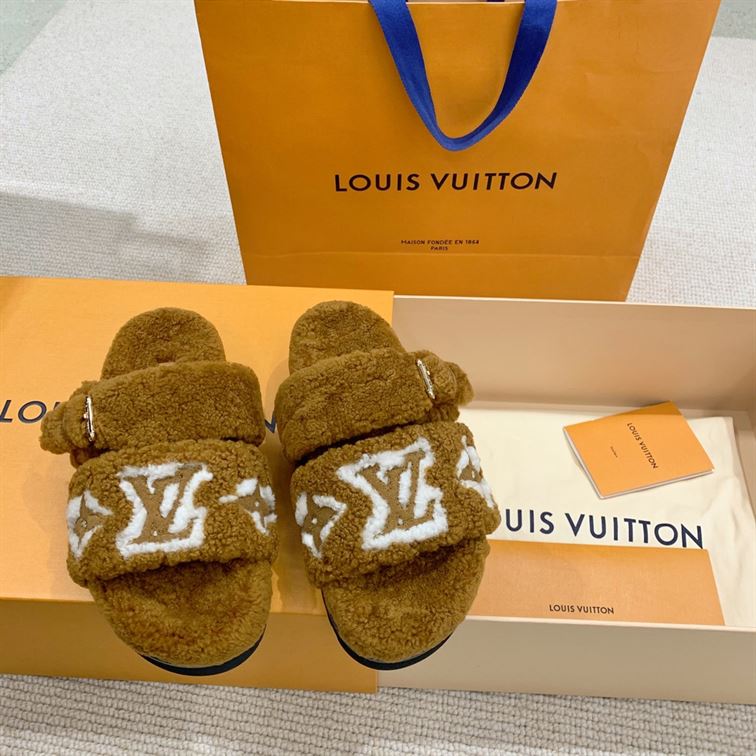 (1:1 replica) LOUIS VUITTON PASEO FLAT COMFORT MULE LVSD048