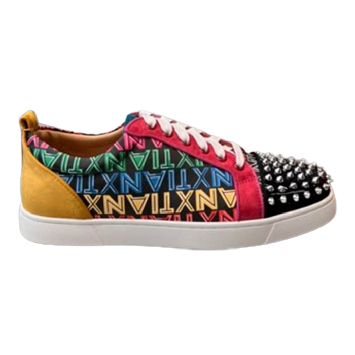 (1:1 replica) Christian Louboutin Louis Junior Spikes Multicolor Sneaker CLS043