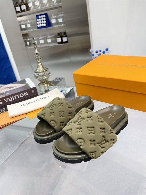 (1:1 replica) LOUIS VUITTON POOL PILLOW FLAT COMFORT MULE LVSD055