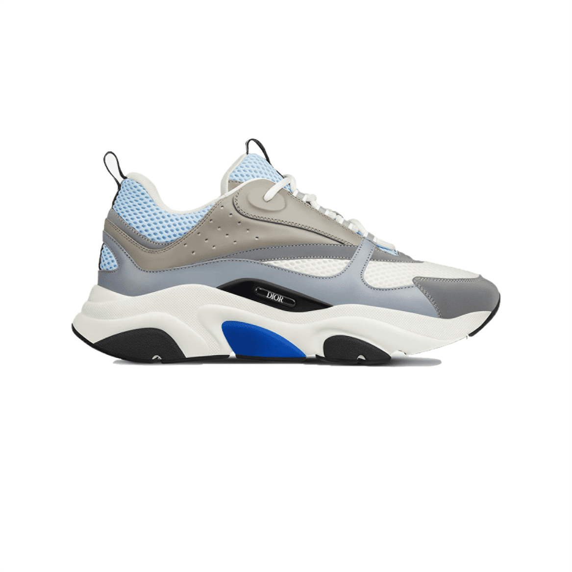 (1:1 replica) DIOR B22 SNEAKERS WHITE AND BLUE TECHNICAL MESH AND GRAY CALFSKIN DO001