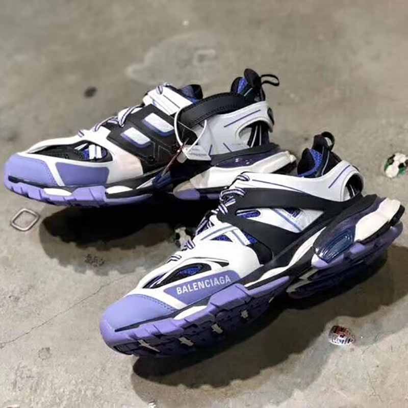 (1:1 replica) Balenciaga Track Trainers in Purple/White and Black