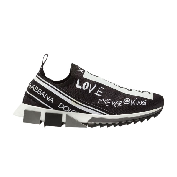 (1:1 replica) DOLCE GABBANA SORRENTO SNEAKERS GRAFFITI IN BLACK – DG027