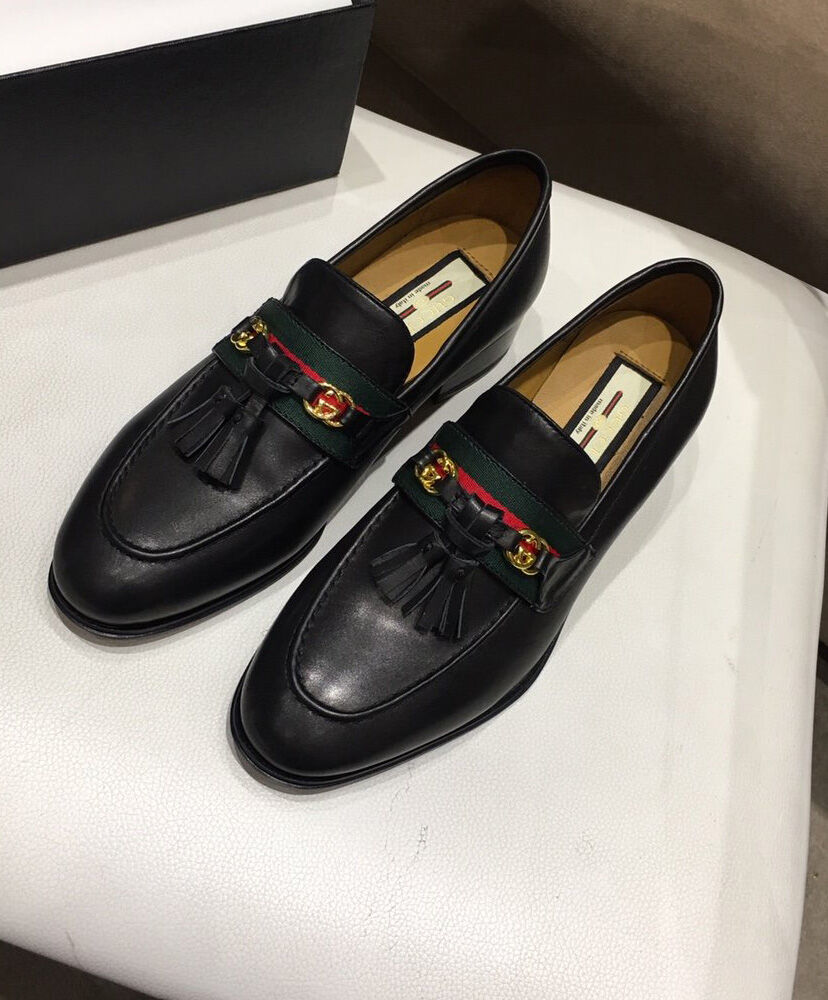 (1:1 replica) Gucci Women s Loafer with Web and Interlocking G