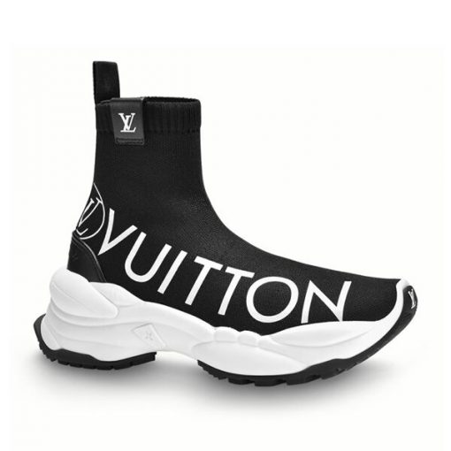 (1:1 replica) LOUIS VUITTON RUN 55 SNEAKER BOOT IN BLACK LVS086