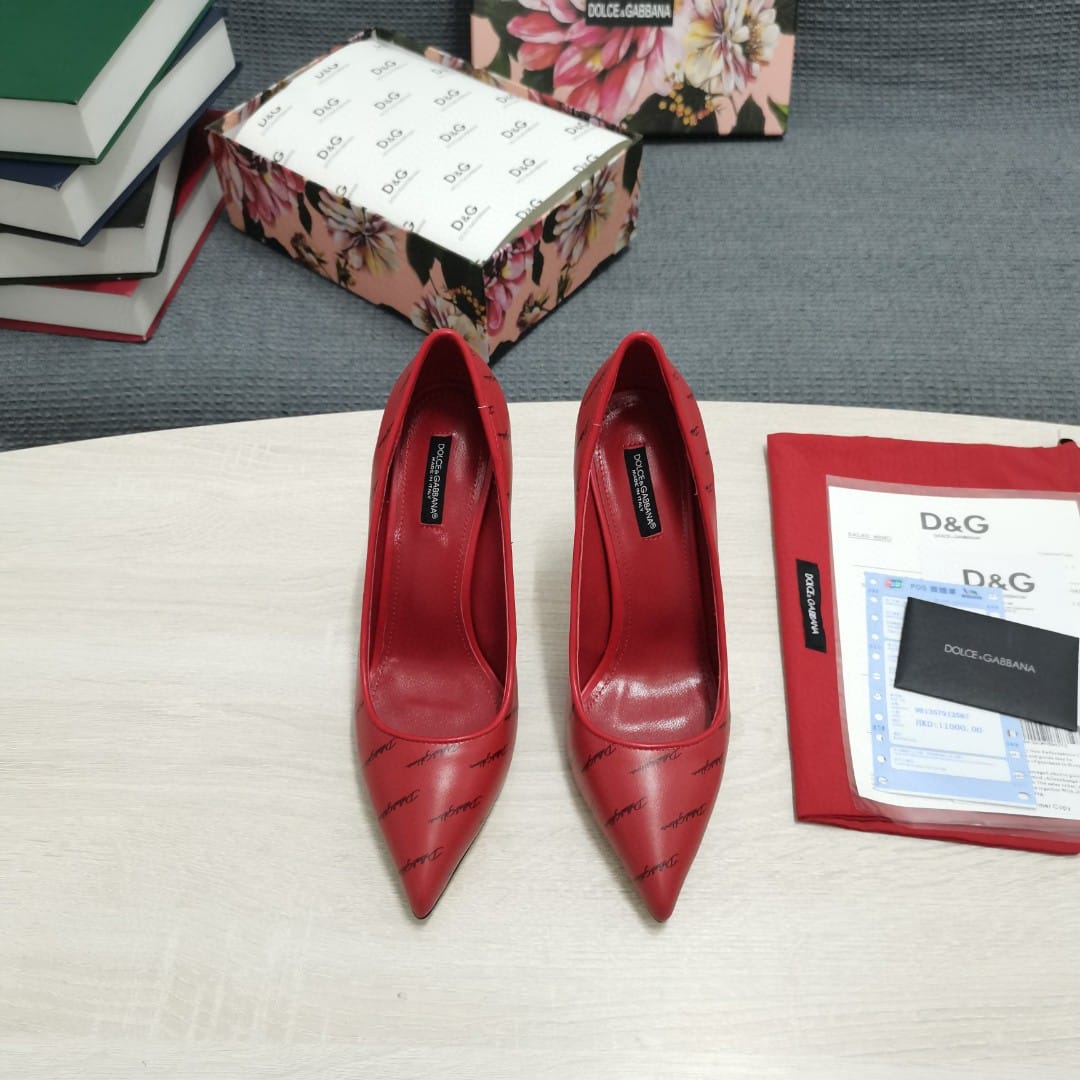 (1:1 replica) Dolce Gabbana Nappa Pumps Red For Women DG Shoes