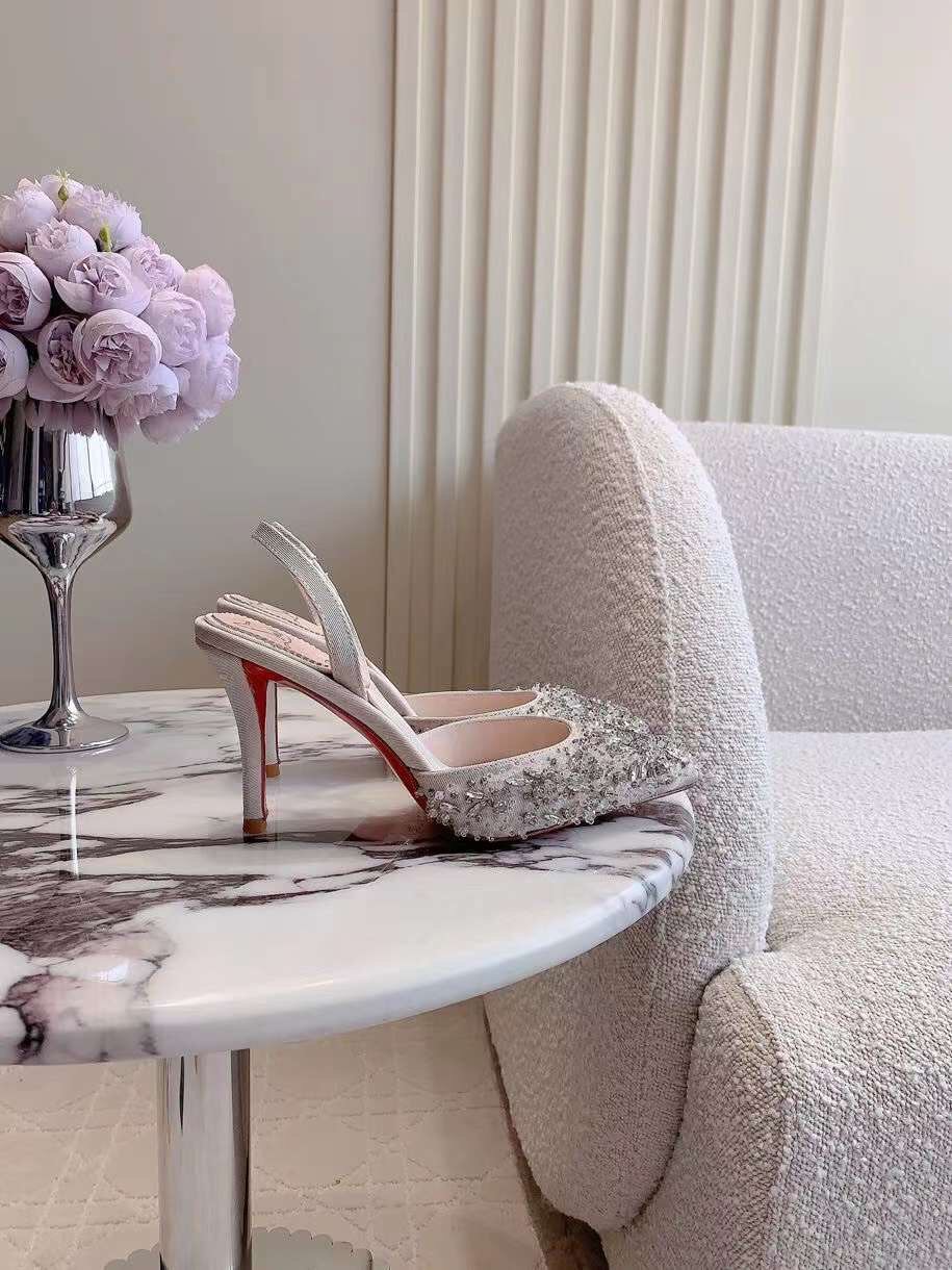 (1:1 replica) Christian Louboutin Slingback Women s Shoes 8.5cm