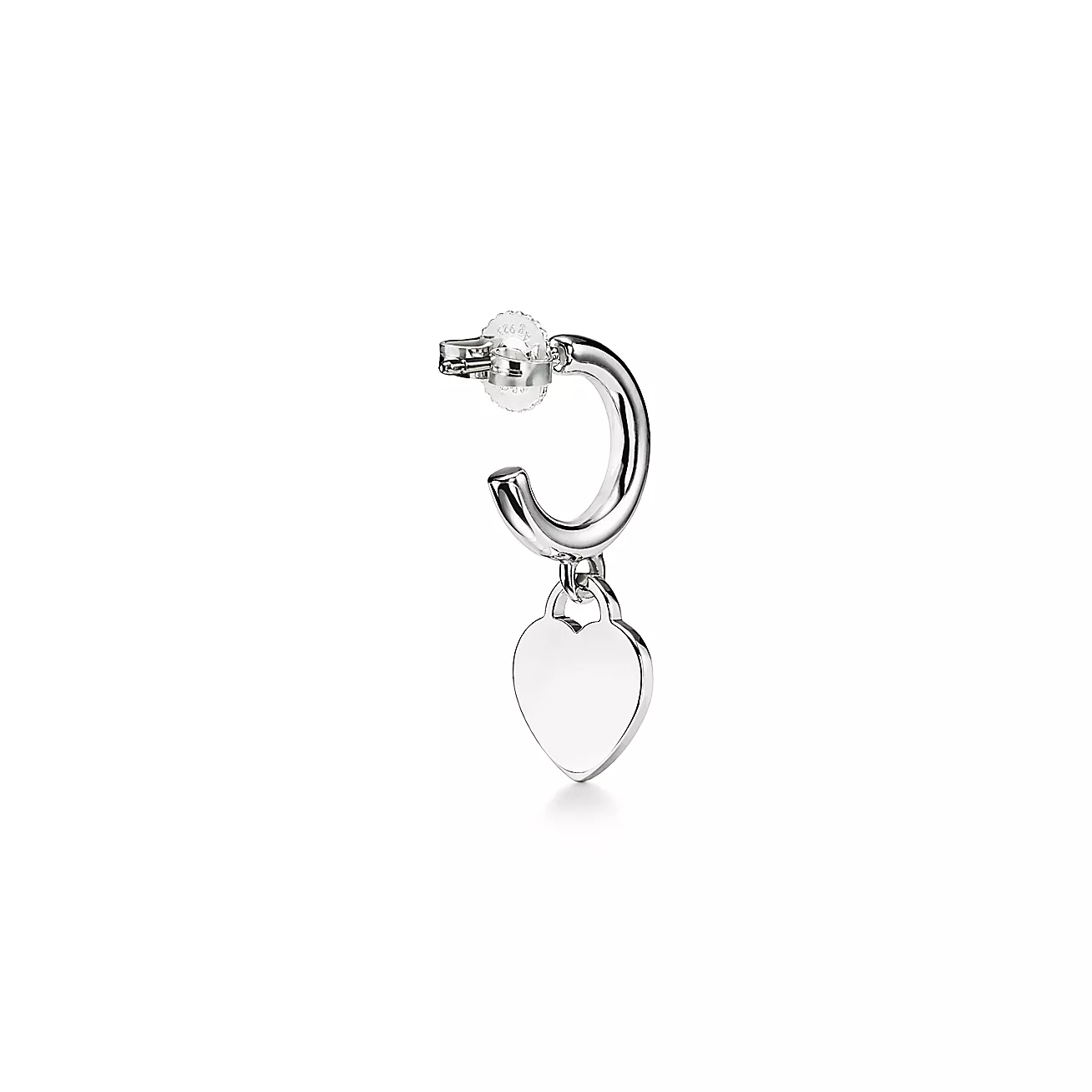 Return to Tiffany® Hoop Earrings in Sterling Silver with Diamonds, Mini (1:1 replica)