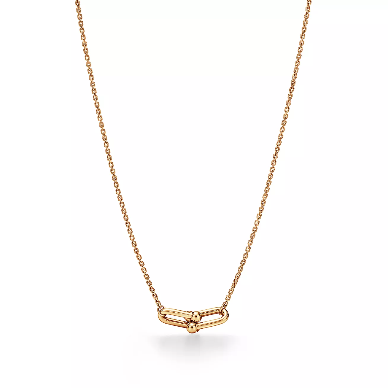 Tiffany HardWear Small Double Link Pendant in Yellow Gold (1:1 replica)