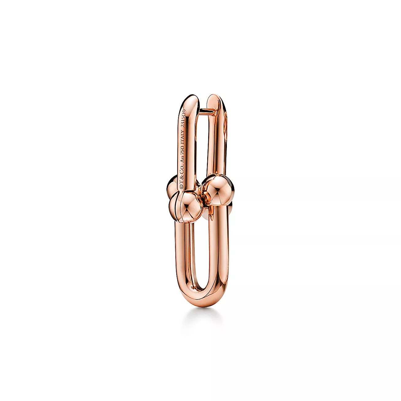 Tiffany HardWear Medium Link Earrings in Rose Gold (1:1 replica)