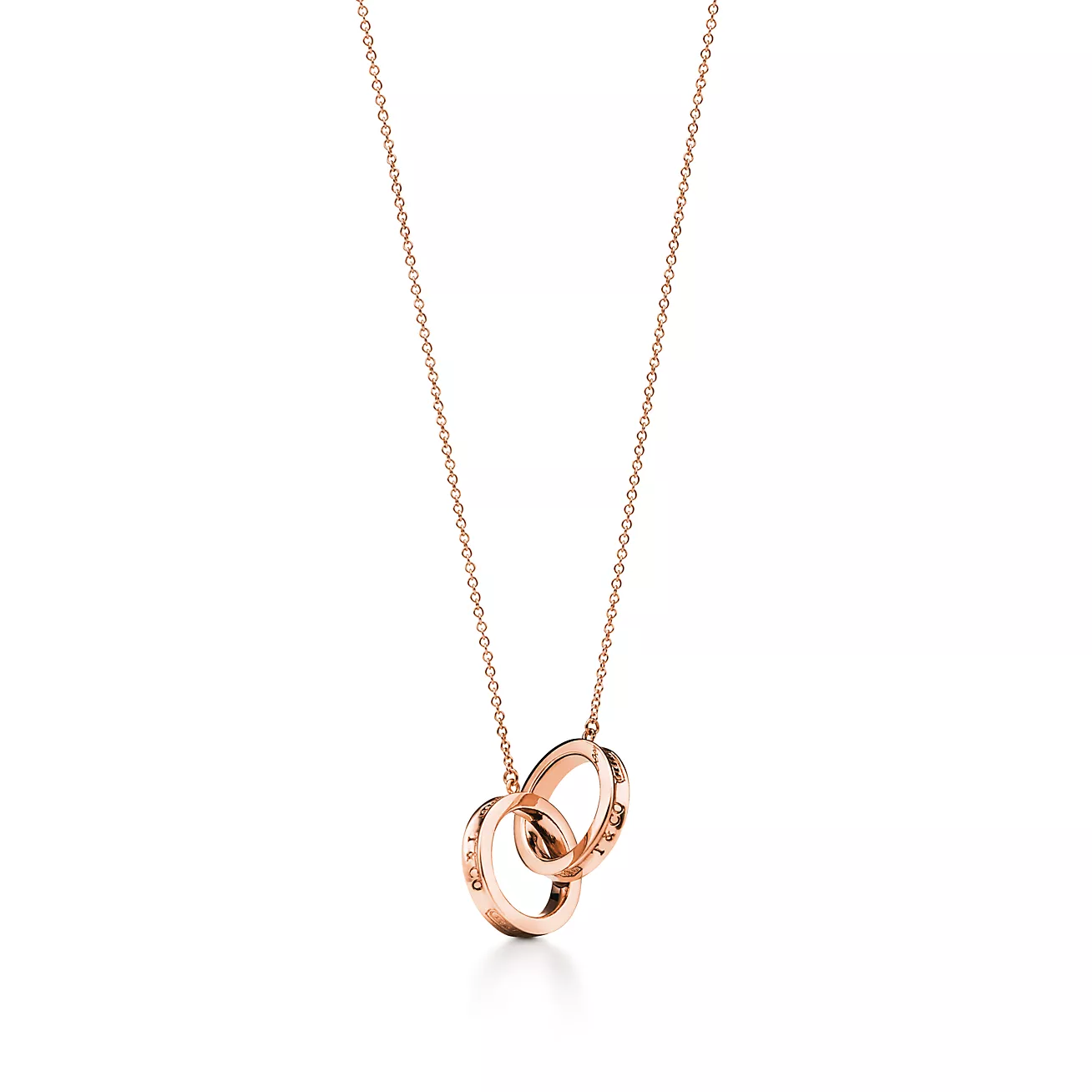 Tiffany 1837® Interlocking Circles Pendant in Rose Gold, Small (1:1 replica)