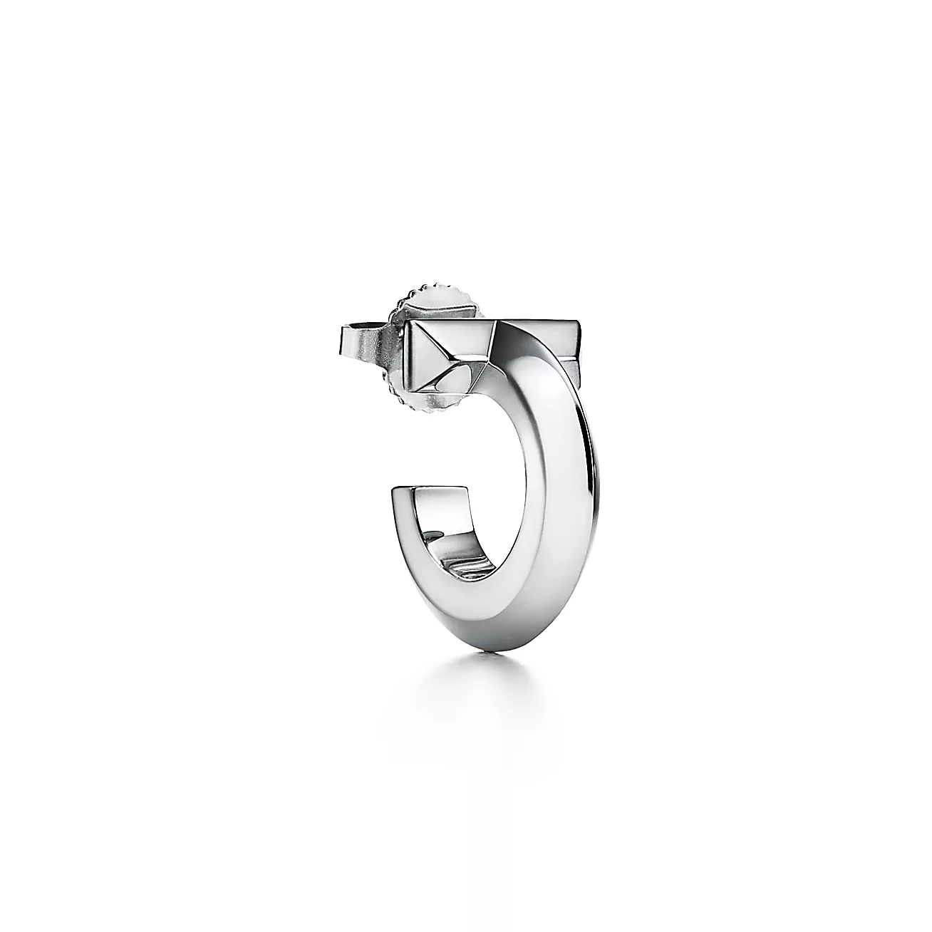 Tiffany T T1 Hoop Earrings in White Gold (1:1 replica)