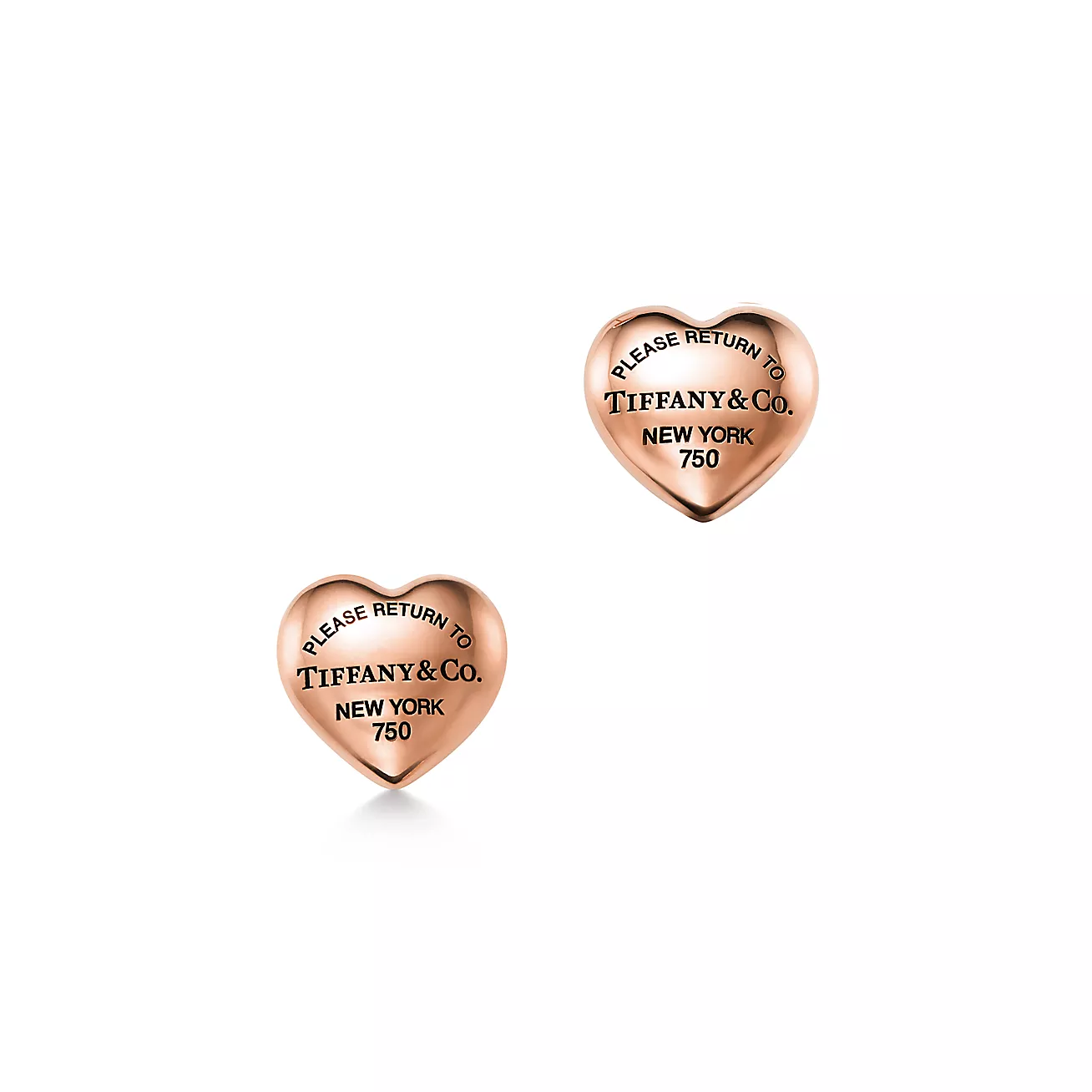 Return to Tiffany® Full Heart Earrings in Rose Gold (1:1 replica)