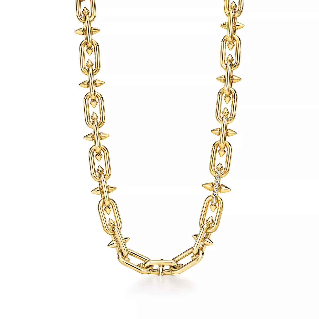 Tiffany Titan by Pharrell Williams Clasp Necklace in Gold with Diamonds (1:1 replica)