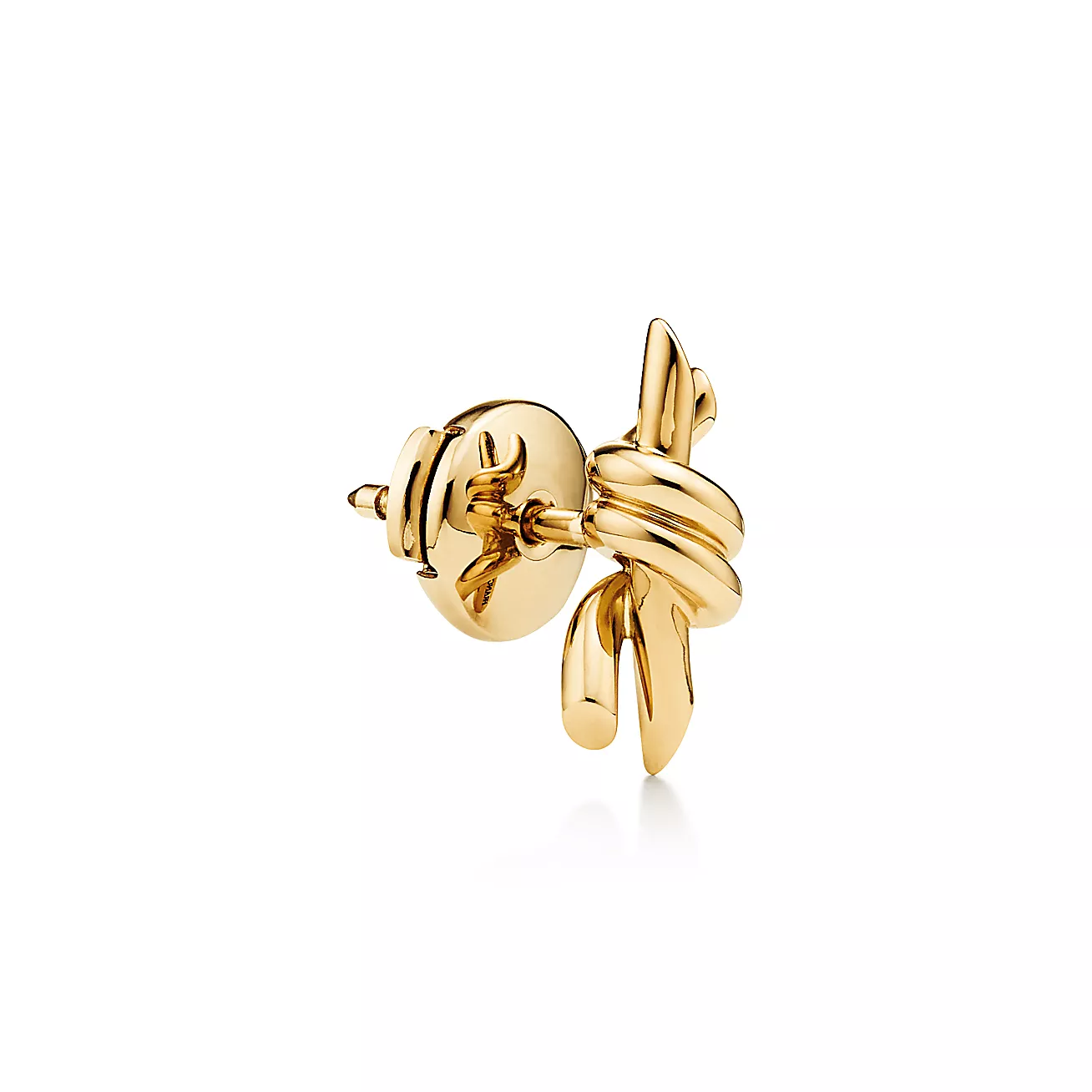 Tiffany Knot Small Earrings in Yellow Gold (1:1 replica)