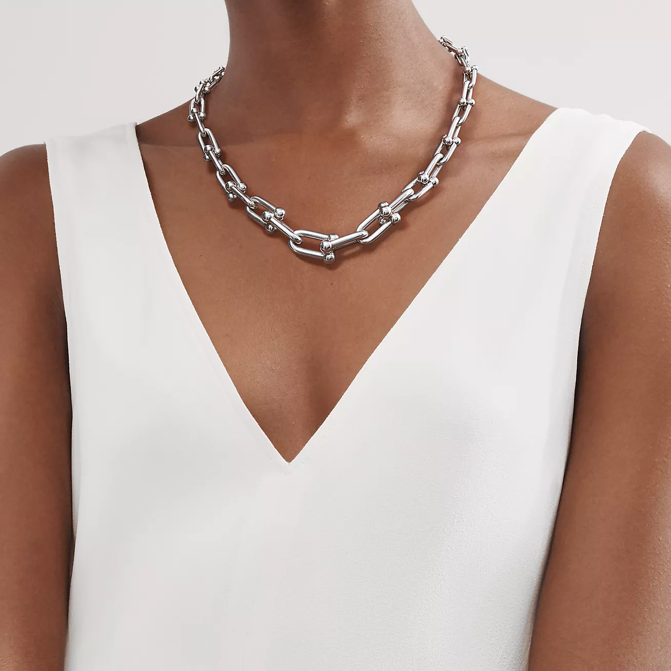Tiffany HardWear Graduated Link Necklace in Sterling Silver (1:1 replica)